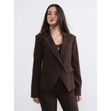 Lc Waikiki Yeni Sezon Petite Kruvaze Yaka Kadın Blazer Ceket - 36 - Kahverengi