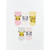 Lc Waikiki Yeni Sezon Pikachu Desenli Kiz Cocuk Patik Corap 5'li - S55276Z4 - Pembe - 27 - 29