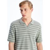Lc Waikiki Yeni Sezon Polo Yaka Çizgili Erkek Tişört - Yeşil - 2XL