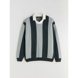 Lc Waikiki Yeni Sezon Polo Yaka Çizgili Erkek Triko Kazak - Yeşil - XL