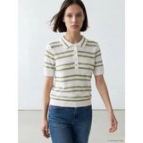 Lc Waikiki Yeni Sezon Polo Yaka Çizgili Kadın Triko Kazak - XL