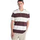 Lc Waikiki Yeni Sezon Polo Yaka Çizgili Pike Erkek Tişört - Mürdüm