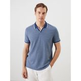 Lc Waikiki Yeni Sezon Polo Yaka Desenli Erkek Tişört - İndigo