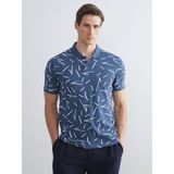 Lc Waikiki Yeni Sezon Polo Yaka Desenli Pike Erkek Tişört - İndigo - XL