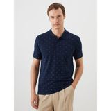 Lc Waikiki Yeni Sezon Polo Yaka Desenli Pike Erkek Tişört - Lacivert - M