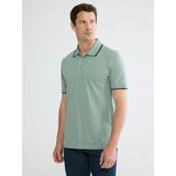 Lc Waikiki Yeni Sezon Polo Yaka Desenli Pike Erkek Tişört - Mat Yeşil