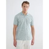 Lc Waikiki Yeni Sezon Polo Yaka Desenli Pike Erkek Tişört - Su Mavisi - 2XL