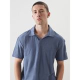 Lc Waikiki Yeni Sezon Polo Yaka Erkek Dokulu Tişört - Mavi - 2XL