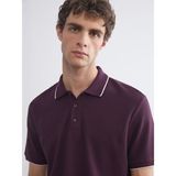 Lc Waikiki Yeni Sezon Polo Yaka Erkek Tişört - Mürdüm - 2XL