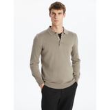 Lc Waikiki Yeni Sezon Polo Yaka Erkek Triko Kazak - Bej - M