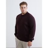 Lc Waikiki Yeni Sezon Polo Yaka Erkek Triko Kazak - Bordo - 3XL - 4XL