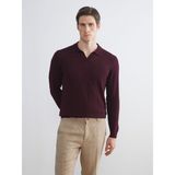 Lc Waikiki Yeni Sezon Polo Yaka Erkek Triko Kazak - Bordo - M
