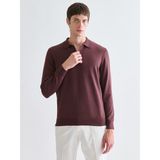 Lc Waikiki Yeni Sezon Polo Yaka Erkek Triko Kazak - Bordo
