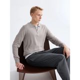 Lc Waikiki Yeni Sezon Polo Yaka Erkek Triko Kazak - Gri - 2XL