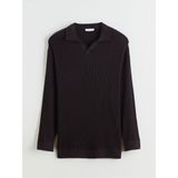 Lc Waikiki Yeni Sezon Polo Yaka Erkek Triko Kazak - Kahverengi - 3XL - 4XL