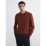 Lc Waikiki Yeni Sezon Polo Yaka Erkek Triko Kazak - Kahverengi - XL