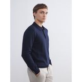Lc Waikiki Yeni Sezon Polo Yaka Erkek Triko Kazak - Lacivert - 3XL
