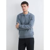 Lc Waikiki Yeni Sezon Polo Yaka Erkek Triko Kazak - Mavi - 2XL