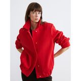 Lc Waikiki Yeni Sezon Polo Yaka Kadın Bomber Kaşe Ceket - Kırmızı - 38