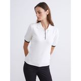 Lc Waikiki Yeni Sezon Polo Yaka Kadın Triko Kazak - Ekru - M