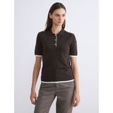 Lc Waikiki Yeni Sezon Polo Yaka Kadın Triko Kazak - Kahverengi - XL