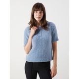 Lc Waikiki Yeni Sezon Polo Yaka Kadın Triko Kazak - Mavi - 2XL