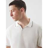 Lc Waikiki Yeni Sezon Polo Yaka Kısa Kollu Basic Erkek Tişört - Ekru - 2XL