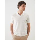 Lc Waikiki Yeni Sezon Polo Yaka Kısa Kollu Çizgili Erkek Tişört - Bej - XL