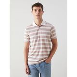 Lc Waikiki Yeni Sezon Polo Yaka Kısa Kollu Çizgili Erkek Tişört - Pembe - XL