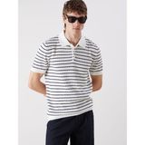 Lc Waikiki Yeni Sezon Polo Yaka Kısa Kollu Çizgili Erkek Triko Kazak - Ekru - 2XL