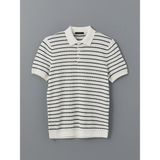 Lc Waikiki Yeni Sezon Polo Yaka Kisa Kollu Cizgili Erkek Triko Kazak - S54336Z8 - Ekru - XL