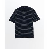 Lc Waikiki Yeni Sezon Polo Yaka Kisa Kollu Cizgili Erkek Triko Kazak - S54337Z8 - Lacivert