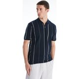 Lc Waikiki Yeni Sezon Polo Yaka Kısa Kollu Çizgili Pike Erkek Tişört - Lacivert - XL