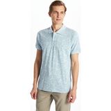 Lc Waikiki Yeni Sezon Polo Yaka Kısa Kollu Desenli Pike Erkek Tişört - Mavi - XL