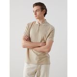 Lc Waikiki Yeni Sezon Polo Yaka Kisa Kollu Erkek Dokulu Tisort - S55905Z8 - Bej