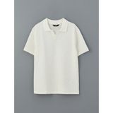 Lc Waikiki Yeni Sezon Polo Yaka Kisa Kollu Erkek Dokulu Tisort - S5EI26Z8 - Ekru - XL