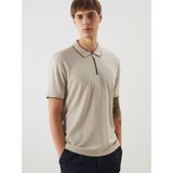 Lc Waikiki Yeni Sezon Polo Yaka Kısa Kollu Erkek Tişört - Bej - 2XL