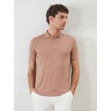 Lc Waikiki Yeni Sezon Polo Yaka Kısa Kollu Erkek Tişört - Pembe - XL