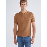 Lc Waikiki Yeni Sezon Polo Yaka Kısa Kollu Erkek Triko Kazak - Kahverengi - 2XL