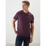 Lc Waikiki Yeni Sezon Polo Yaka Kısa Kollu Erkek Triko Kazak - Mürdüm - XL