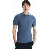 Lc Waikiki Yeni Sezon Polo Yaka Kisa Kollu Erkek Triko Kazak - S53397Z8 - İndigo - XL