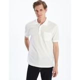 Lc Waikiki Yeni Sezon Polo Yaka Merserize Görünümlü Erkek Tişört - Ekru - 2XL