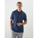 Lc Waikiki Yeni Sezon Polo Yaka Merserize Görünümlü Erkek Tişört - Lacivert - XL