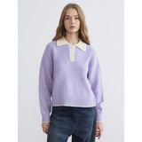 Lc Waikiki Yeni Sezon Polo Yaka Oversize Kadın Triko Kazak - Lila