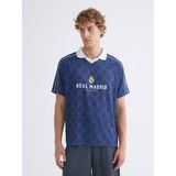 Lc Waikiki Yeni Sezon Polo Yaka Real Madrid Baskılı Erkek Taraftar Tişört - Mavi - XL