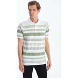 Lc Waikiki Yeni Sezon Polo Yaka Renk Bloklu Erkek Tişört - Haki - M