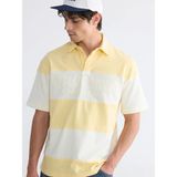 Lc Waikiki Yeni Sezon Polo Yaka Renk Bloklu Erkek Tişört - Sarı - XL