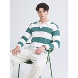 Lc Waikiki Yeni Sezon Polo Yaka Uzun Kollu Çizgili Erkek Triko Kazak - Yeşil - M