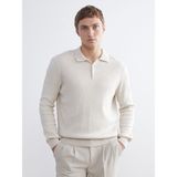 Lc Waikiki Yeni Sezon Polo Yaka Uzun Kollu Erkek Triko Kazak - Bej - XL