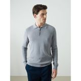 Lc Waikiki Yeni Sezon Polo Yaka Uzun Kollu Erkek Triko Kazak - Gri - XL